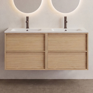 Under Cabinet Afton 1200D Light Oak W Basin 