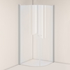 SHOWER CORNER NEJD 80X80 ROUND CLEAR GLASS MAT ALUMINIUM