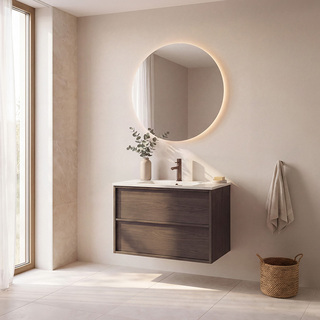 Under Cabinet Afton 800
 Dark Oak W Basin 