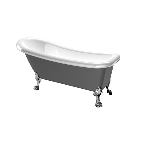 BATHTUB 1530 SOFIA GREY CHROME FEET