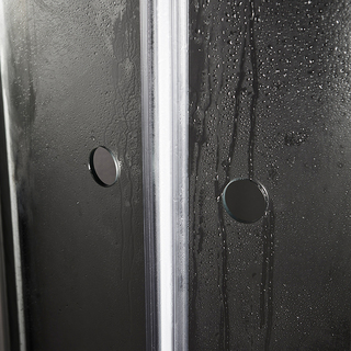 Shower Corner Nejd 80X90 Straight Clear Glass Mat Aluminium