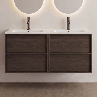 Under Cabinet Afton 1200D Dark Oak W Basin 