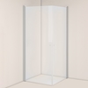 SHOWER CORNER NEJD 80X80 STRAIGHT CLEAR GLASS MAT ALUMINIUM