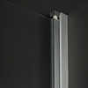 SHOWER CORNER NEJD 90X90 STRAIGHT CLEAR GLASS MAT ALUMINIUM