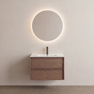 Under Cabinet Afton 600 Brown Oak W Basin 