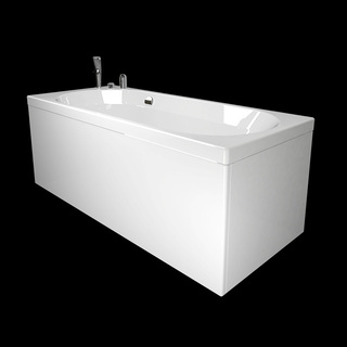 Motion 160Sq Bathtub 2.0 + Panel + End Panel + Ocean Mixer