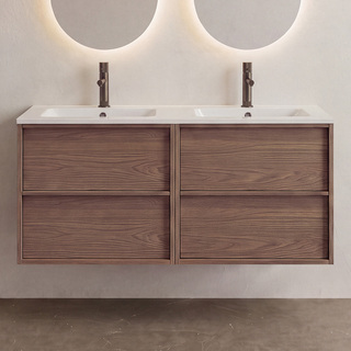 Under Cabinet Afton 1200D Brown Oak W Basin 