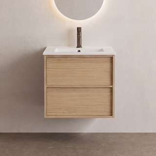 Under Cabinet Afton 600 Light Oak W Basin 