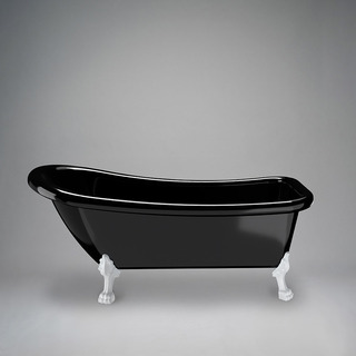 Bathtub 1530 Sofia Black White Feet