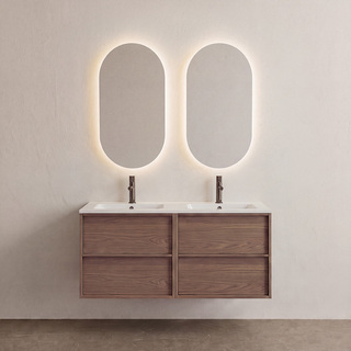 Under Cabinet Afton 1200D Brown Oak W Basin 