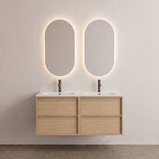 Under Cabinet Afton 1200D Light Oak W Basin 
